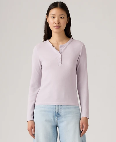 Levi's Women's Dana Henley Long Sleeve Top