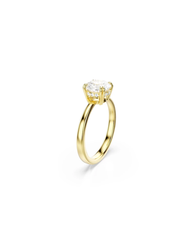 Swarovski Stilla Attract Cocktail Gold-Tone Plated Ring