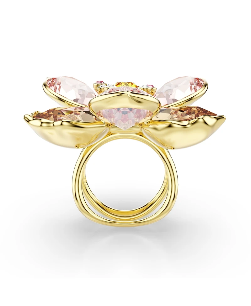 Swarovski Idyllia Multicolored Gold-Tone Plated Motif Ring