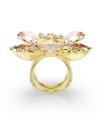 Swarovski Idyllia Multicolored Gold-Tone Plated Motif Ring