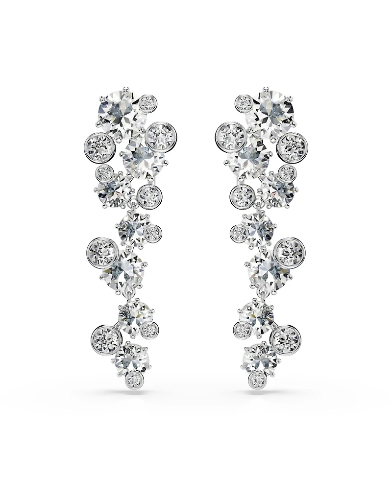 Swarovski Constella Rhodium Plated Drop Earrings