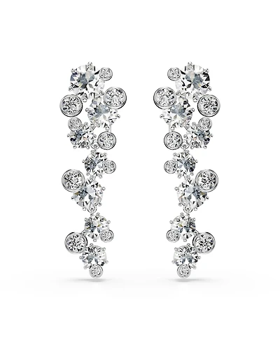 Swarovski Constella Rhodium Plated Drop Earrings