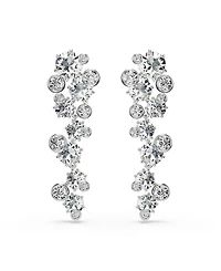 Swarovski Constella Rhodium Plated Drop Earrings