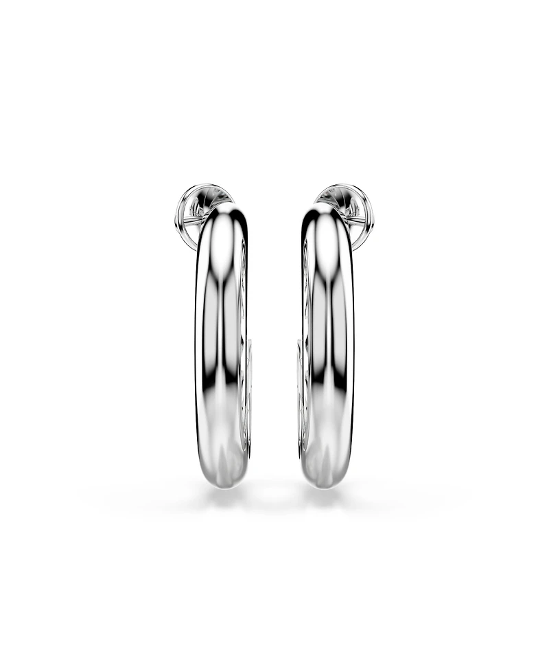 Swarovski Sublima Rhodium Plated Hoop Earrings