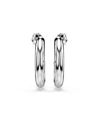 Swarovski Sublima Rhodium Plated Hoop Earrings