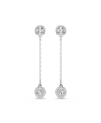 Swarovski Una Angelic Rhodium Plated Drop Earrings