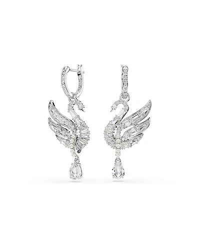 Swarovski Swan Vienna Rhodium Plated Earrings