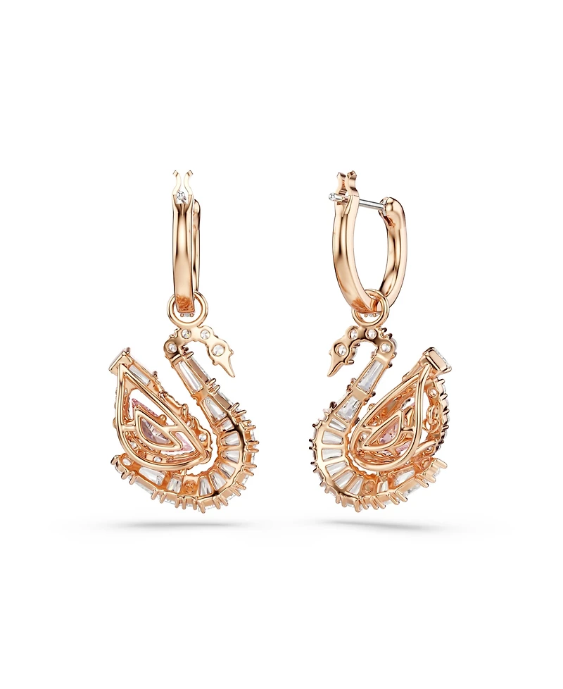 Swarovski Swan Pink Drop Earrings