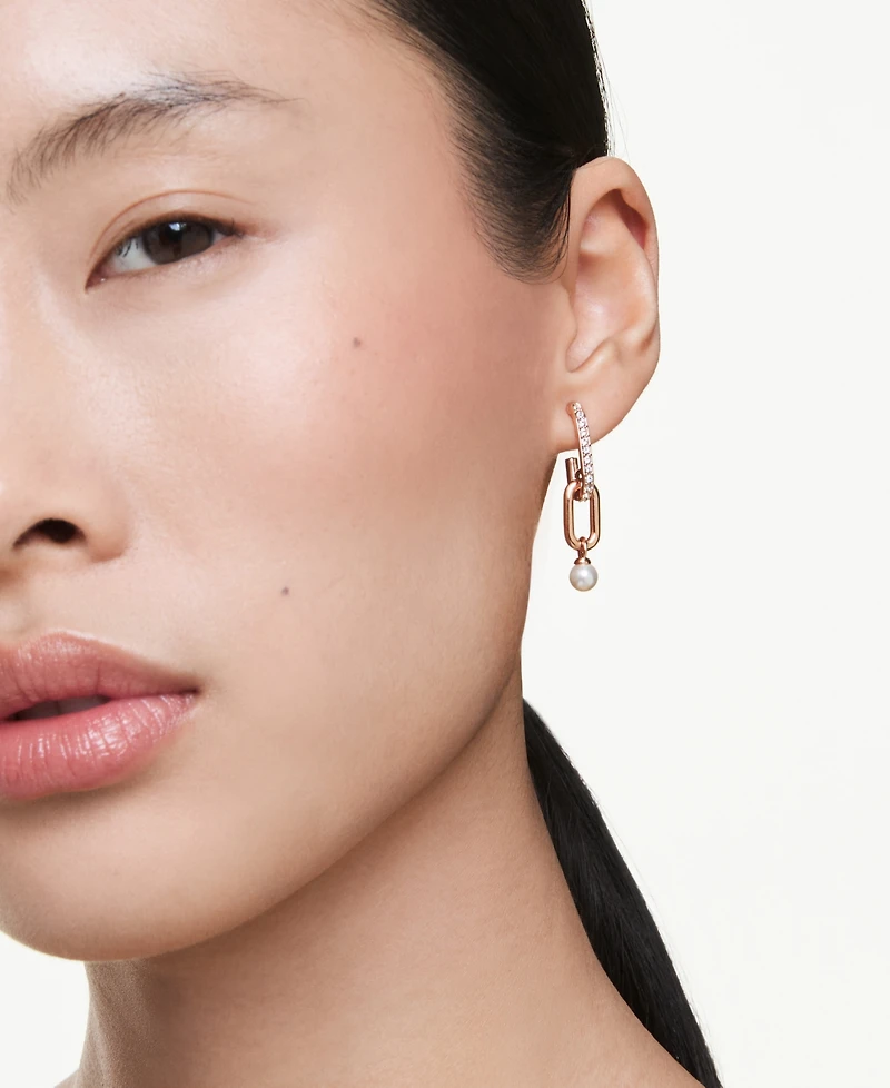 Swarovski Constella Rhodium Plated Drop Earrings