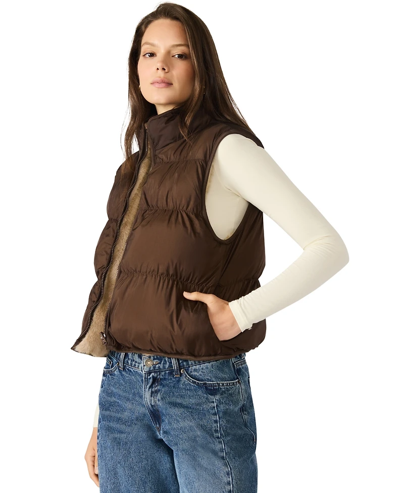 Steve Madden Women's Brady Reversible Puffer Vest