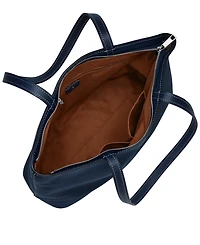 Fossil Jessie Leather Top Zip Tote Bag