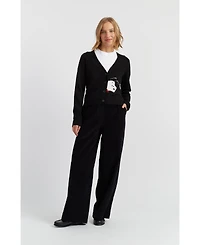 Chinti & Parker Women's Wool-Cashmere Snoopy Peekabow Cardigan