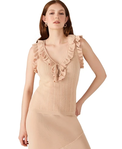 Steve Madden Women's Nataly Ruffle Detail Sweater
