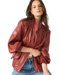 Steve Madden Women's High Collared Bomber Jacket
