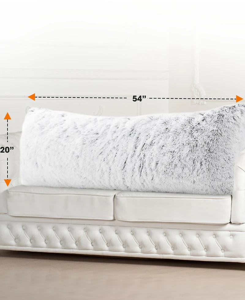 Cheer Collection Faux Fur Body Pillow, 20" x 54"