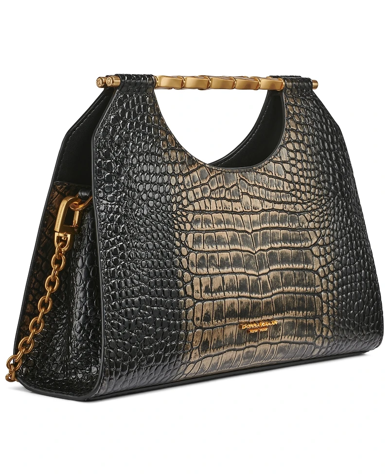 Donna Karan New York Women's Commack Metallic Croco Clutch