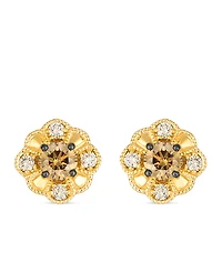 Le Vian Nude Diamond (0.18 ct. t.w.) and Chocolate Diamond ( 0.46 ct. t.w.) Earrings in 14K Honey Gold
