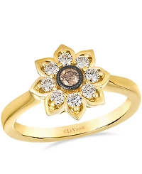 Le Vian Nude Diamond (0.33 ct. t.w.) and Chocolate Diamond ( 0.08 ct. t.w.) Ring in 14K Honey Gold