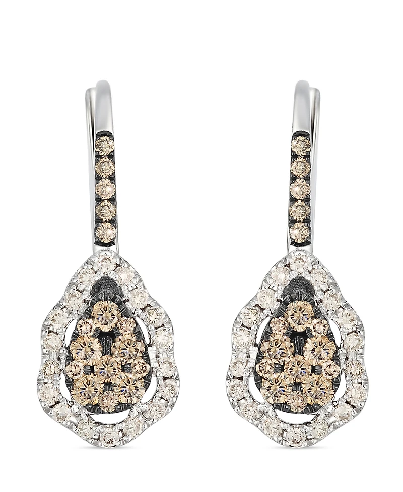 Le Vian Nude Diamond (0.26 ct. t.w.) and Chocolate Diamond ( 0.50 ct. t.w.) Earrings in 14K Vanilla Gold