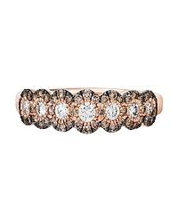 Le Vian Chocolate Diamond (.15 ct. t.w.) & Nude Diamond (.43 ct. t.w.) Patterned Ring in 14K Strawberry Gold