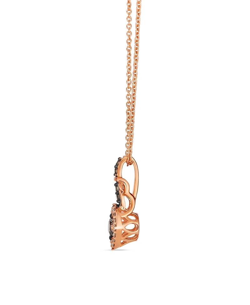 Le Vian Vanilla Diamond (0.07 ct. t.w.) and Chocolate Diamond (0.19 ct. t.w.) Pendant Necklace in 14K Strawberry Gold