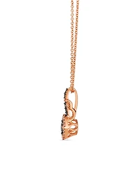 Le Vian Vanilla Diamond (0.07 ct. t.w.) and Chocolate Diamond (0.19 ct. t.w.) Pendant Necklace in 14K Strawberry Gold