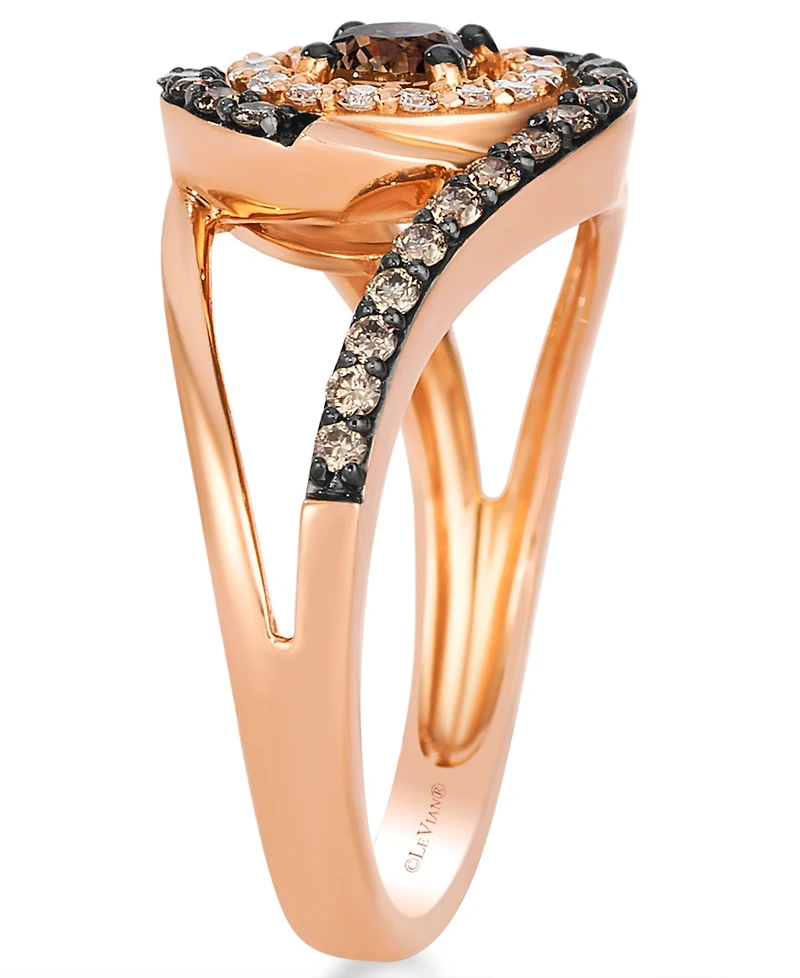 Le Vian Chocolate Diamond and Vanilla Diamond Ring (0.72 ct. t.w.) in 14K Strawberry Gold