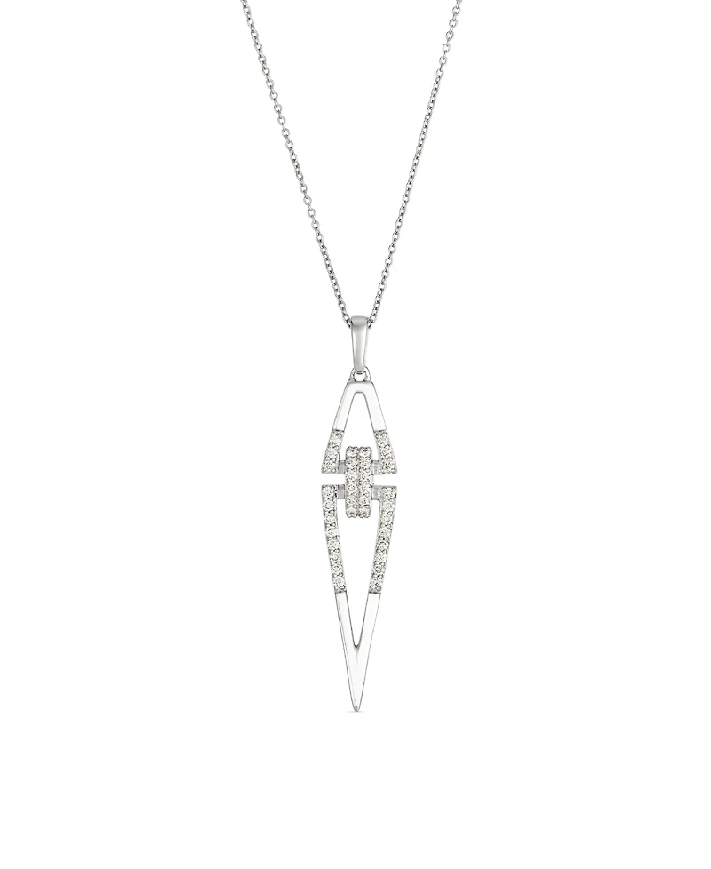 Le Vian Vanilla Diamond (.34 ct. t.w.) Asymmetric Pendant Necklace in 14K Vanilla Gold