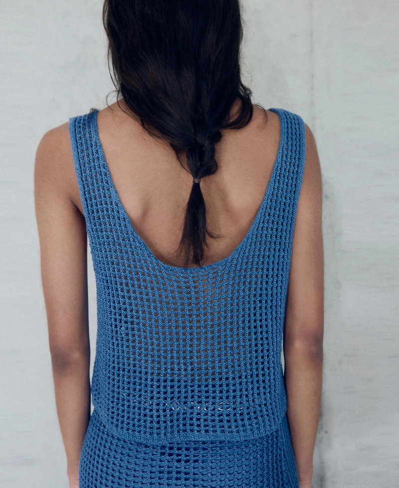 Mango Women's Knitted Crop Top