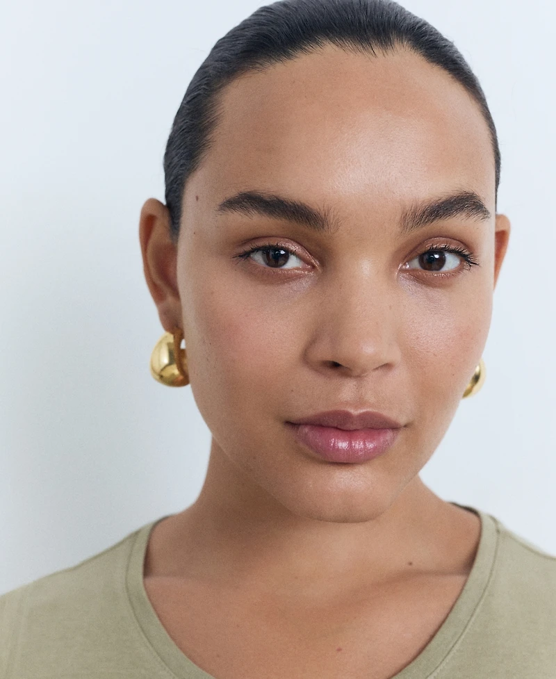 Mango Women's Knot Detail Cotton Midi Dress