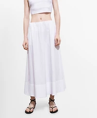 Mango Women's Flared Cotton Skirt