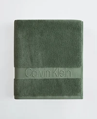 Calvin Klein Iconic Cotton Jacquard Bath Towel, 56" x 30"