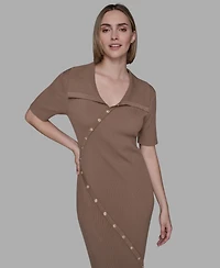 Karl Lagerfeld Paris Women's Ribbed Bodycon Dress