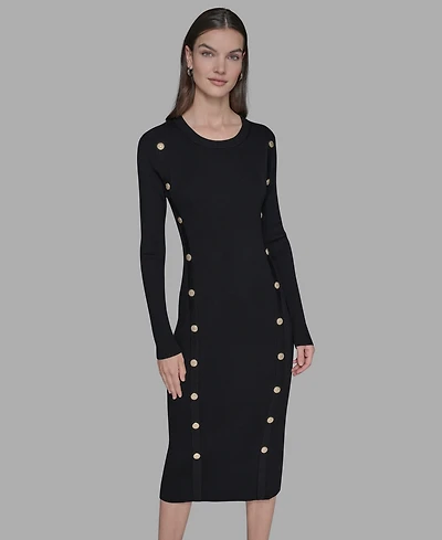 Karl Lagerfeld Paris Women's Long Sleeves Bodycon Dress