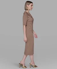 Karl Lagerfeld Paris Women's Ribbed Bodycon Dress
