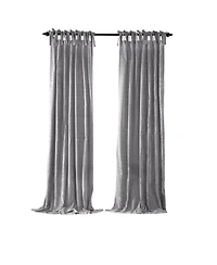 Elrene Home Fashions Korena Tie-Top Crushed Velvet Window Curtain