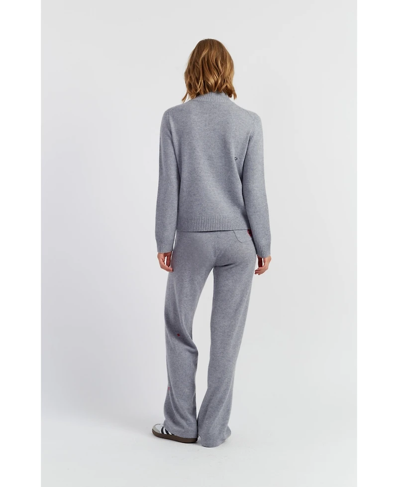 Chinti & Parker Women's Wool-Cashmere Snoopy Ski Zip Sweater