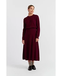 Chinti & Parker Women's Wool Cashmere Midi Skirt