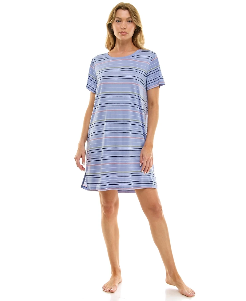 Roudelain Women's Short Sleeve Printed Sleepshirt