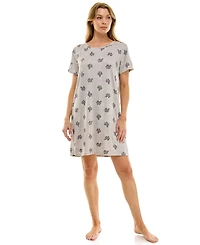 Roudelain Women's Short Sleeve Printed Sleepshirt