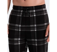 Perry Ellis Portfolio Men's Fleece Plaid Pants