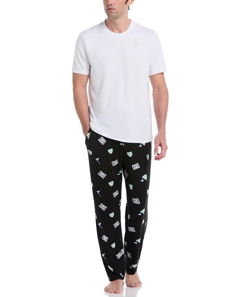 Perry Ellis Portfolio Men's Golf Lounge Elastic Waistband Pants