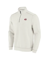 Tommy Bahama Men's Cream Cincinnati Reds Sport Tobago Bay Tri-Blend Half-Zip Sweatshirt