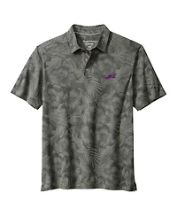Tommy Bahama Men's Gray Lsu Tigers Palm Fresco Hibiscus IslandZone Polo Shirt