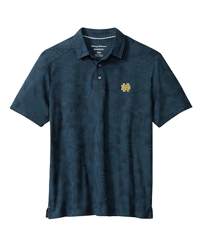 Tommy Bahama Men's Navy Notre Dame Fighting Irish Palm Fresco Hibiscus IslandZone Polo Shirt