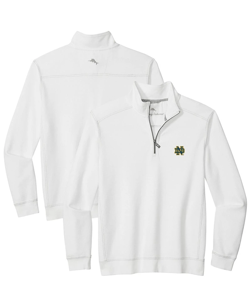 Tommy Bahama Men's White Notre Dame Fighting Irish Montego Bay Half-Zip Jacket