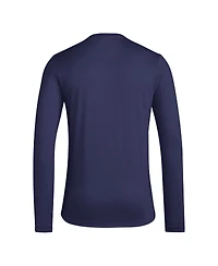 Adidas Men's Navy Georgia Tech Yellow Jackets Primary Locker Logo Pre-Game Long Sleeve T-Shirt