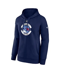 Fanatics Women's Navy New York Rangers Authentic Pro Core Secondary Fleece Pullover Hoodie