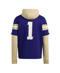Adidas Men's Purple Washington Huskies Jersey Pullover Hoodie