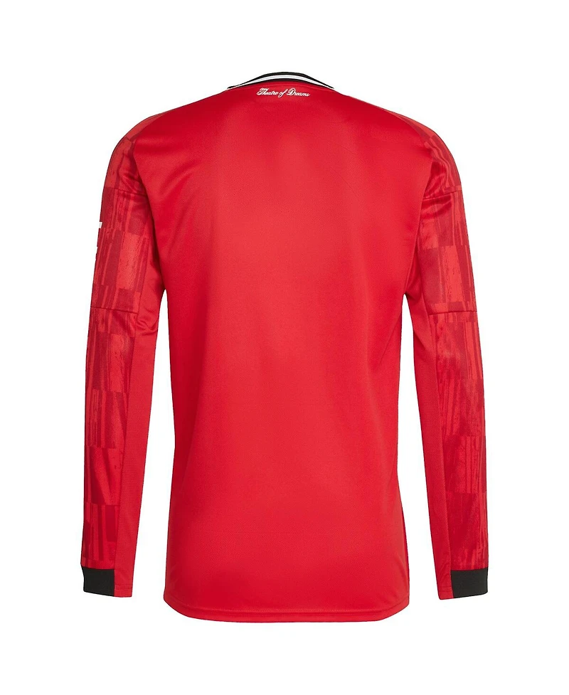Adidas Men's Red Manchester United Home 2025/26 Replica Long Sleeve Jersey